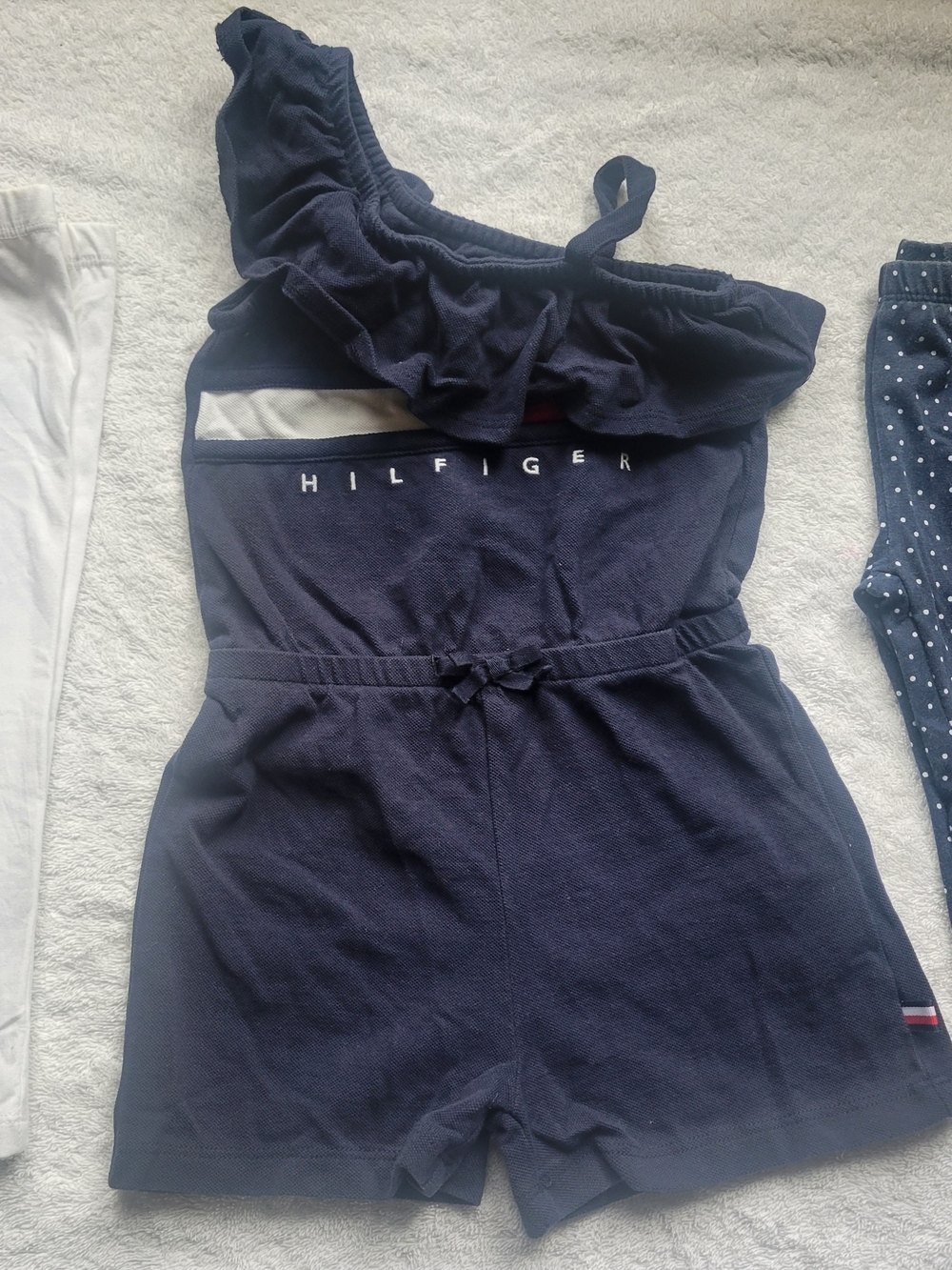 Tommy Hilfiger Toddler Girl Bundle 3T Navy Romper + Leggings Set